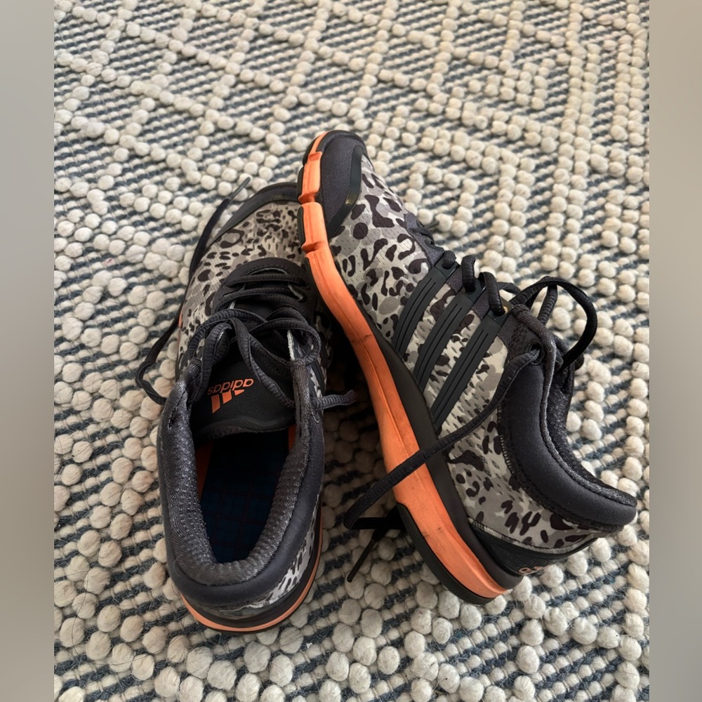 Adidas Animal Print Sneakers with Bold Orange